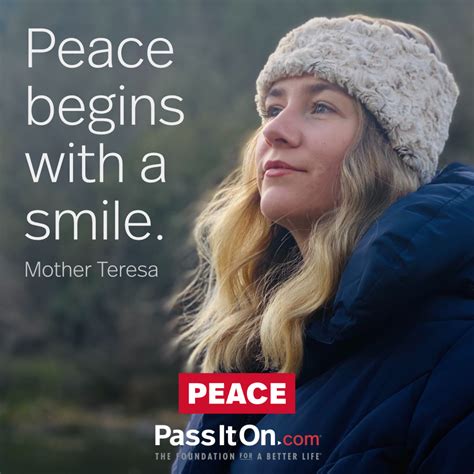 Peace Begins With A Smile —mother Teresa The Foundation For A