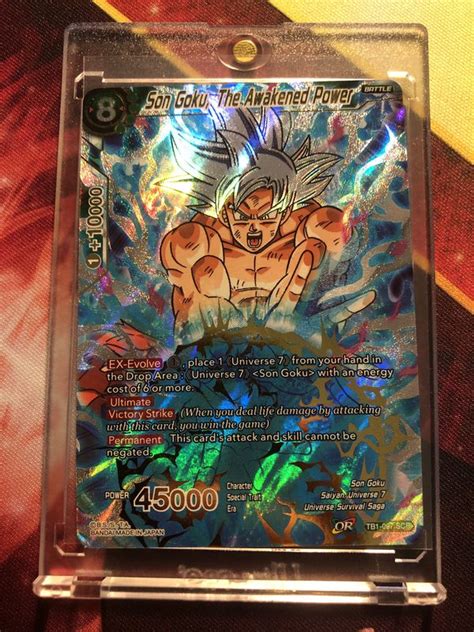 Son Goku The Awakened Power Tb1 097 Scr Secret Rare Victory Strike
