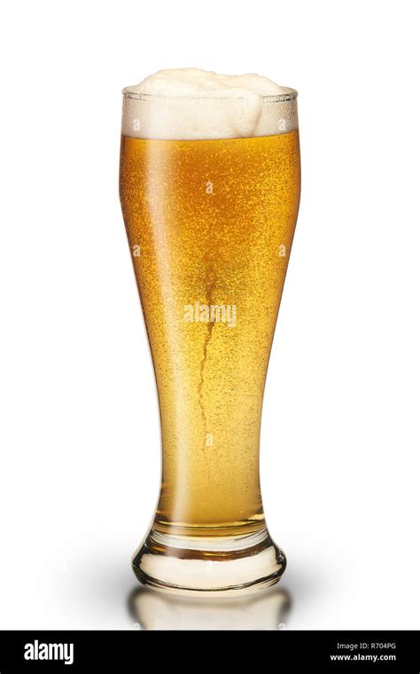 Glass With Lager Beer Stock Photo Alamy
