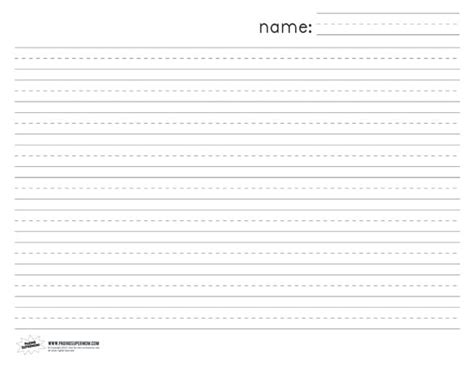 Printable Primary Lined Paper Paging Supermom Lined W