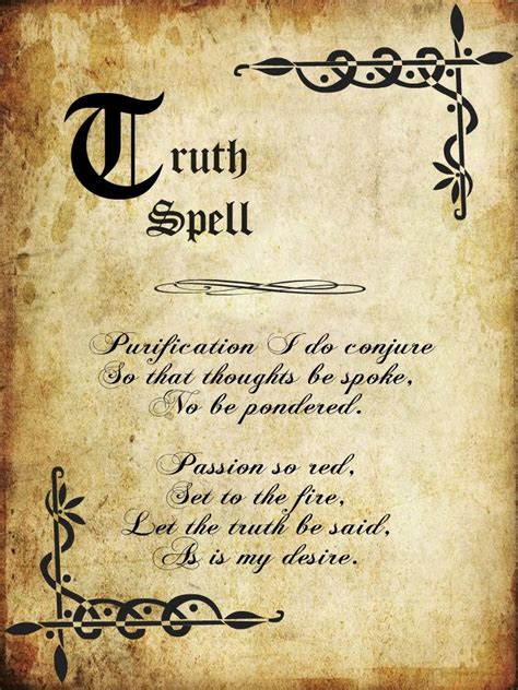 Spell Book Pages Magic Spell Book Truth Spell Witchcraft Spells For