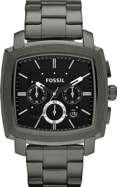 Fossil Machine Square Dial Chronograph Watch In Gray For Men Smoke Lyst