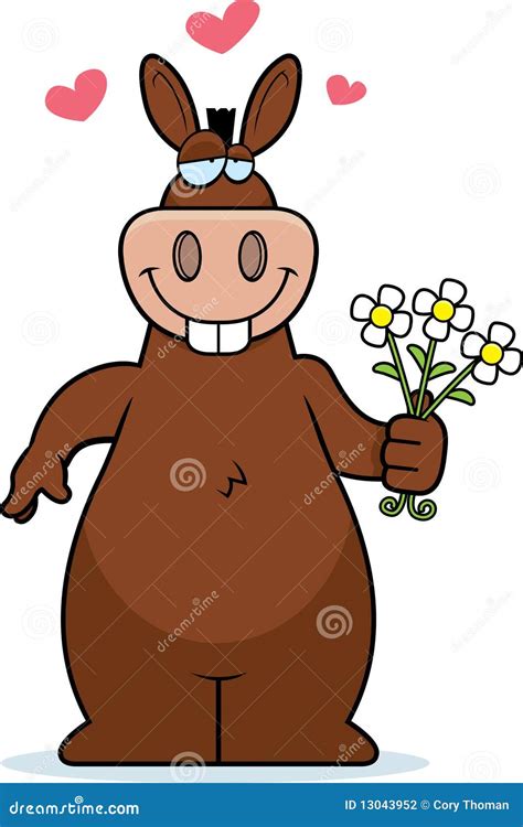 Donkey Flowers Stock Vector Illustration Of Happy Smiling 13043952