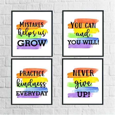 Motivational Wall Art Inspirational Posters Wall Art Quotes