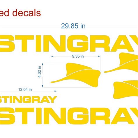 Stingray Boat Decals Etsy
