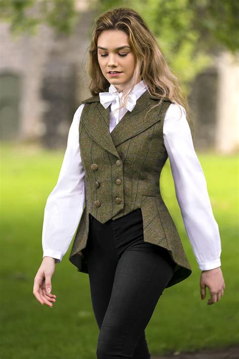 Lady Mary Waistcoat Galloway Tweed Vest Outfits For Women