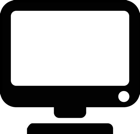 Vector Screen Monitor Icon Banner Royalty Free Black Computer Logo
