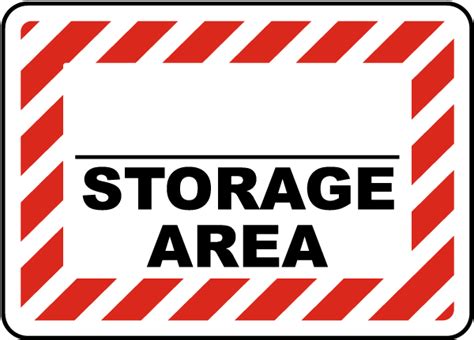 Storage Area Sign G4842 By