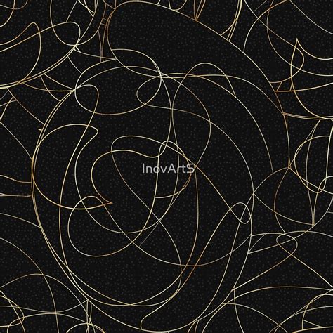 Modern Gold Line Art Gray Dots Abstract Design By Inovarts Redbubble
