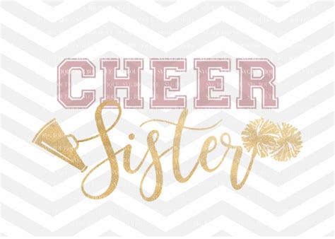 Cheer Sister SVG Cheer Cut File Sister SVGCheerleading Cut