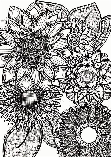 There are still many other interesting facts about flowers, but i think those two are enough for now. Coloring Pages For Adults Abstract Flowers - Coloring Home