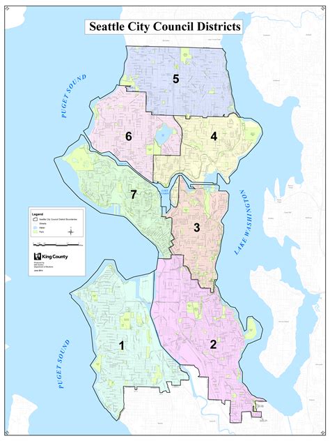 Seattle City Council Districts Map