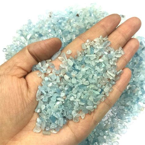 50g 3 5mm Natural Blue Aquamarine Quartz Crystal Stone