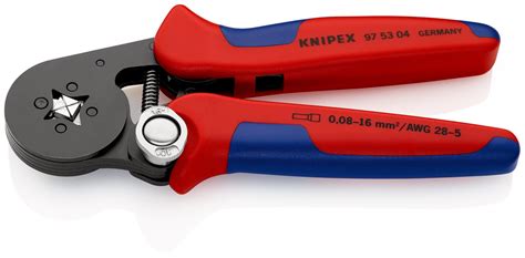 Self Adjusting Crimping Pliers For Wire End Sleeves With Lateral Access Burnished 180 Mm