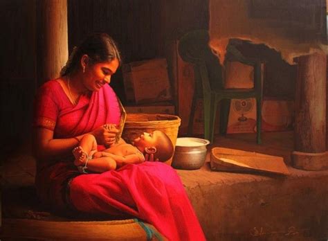 S Elayaraja Realistic Oil Painting Woman Painting Oil Painting Workshops