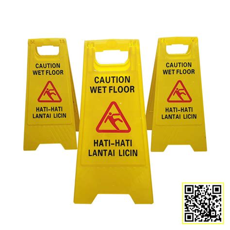Warning Sign Wet Floor Papan Peringatan Lantai Basah Licin Caution