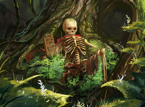 Skulls Painting Art Forests Skeleton Fantasy Skull Skeleton