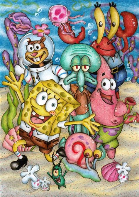 Zadzenea Awesomeness Spongebob Painting Spongebob