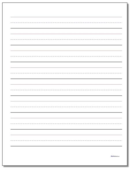 Downloadable 2nd Grade Writing Paper Handwriting Paper