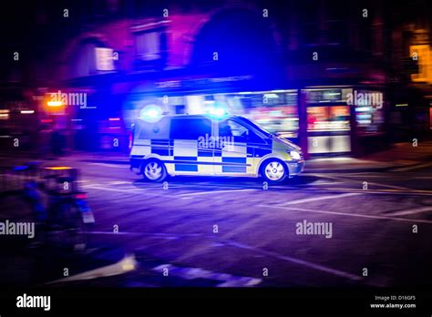 A 999 Call Emergency Service Ambulance Speeding Blue Lights Flashing