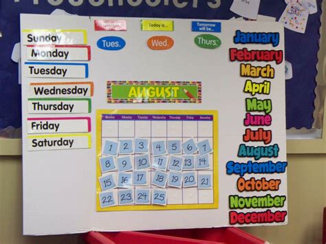 Kids Classroom Calander Teach Preschool Trifold Board Calendar