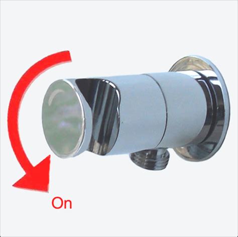 We shut off the valve. VAL2400:Auto-promt water shut off valve with shower mount