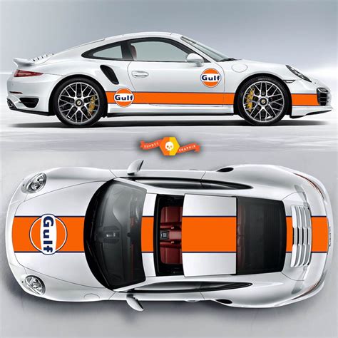 Amazing Porsche Gulf Racing Stripes For Carrera Cayman Boxster Or Any