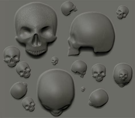 Skull Alpha Brushes download - ZBrushCentral