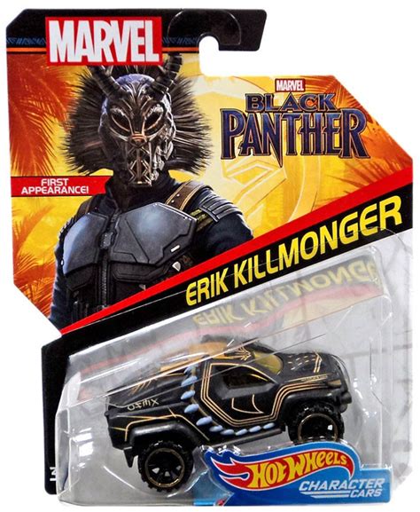 Hot Wheels Black Panther Character Cars Erik Killmonter Diecast Car