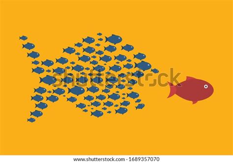Little Fish Eat Big Fish Unity Stock Vector Royalty Free 1689357070