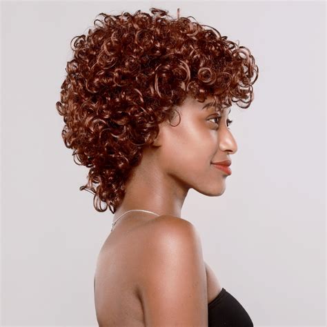 Short Afro Curly Wigs Pixie Cut Wig Synthetic For African