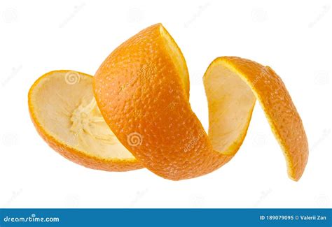 Orange Peel Isolated On A White Background Stock Image Image Of