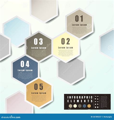 Abstract Hexagon Label Infographics Stock Vector Illustration Of