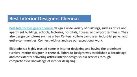 Ppt Best Interior Designers Chennai Powerpoint Presentation Free