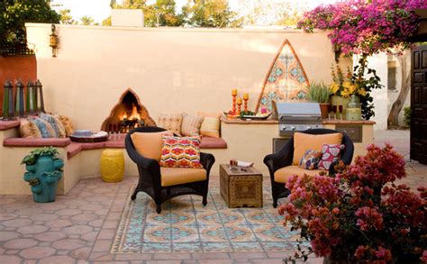 Colorful Moroccan Outdoor Living Eclectic Patio San Diego By