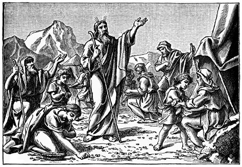 The Israelites Gather Manna Sent By God Clipart Etc