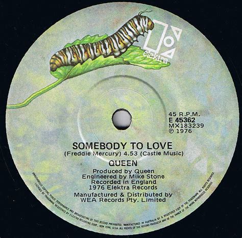 Oooh somebody (somebody) can anybody find me somebody to love? Queen - Somebody To Love (Vinyl, 7", Single, 45 RPM) | Discogs