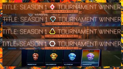 Rocket League Tournament Rewards Titles Opening Cups Youtube