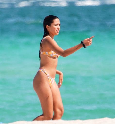 Hot Maia Reficco Stuns In A Yellow Bikini At The Beach In Miami Photos GirlXPlus