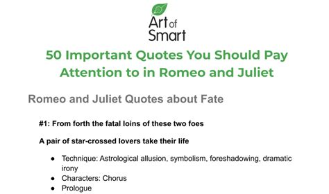 50 Important Quotes From Romeo And Juliet Art Of Smart
