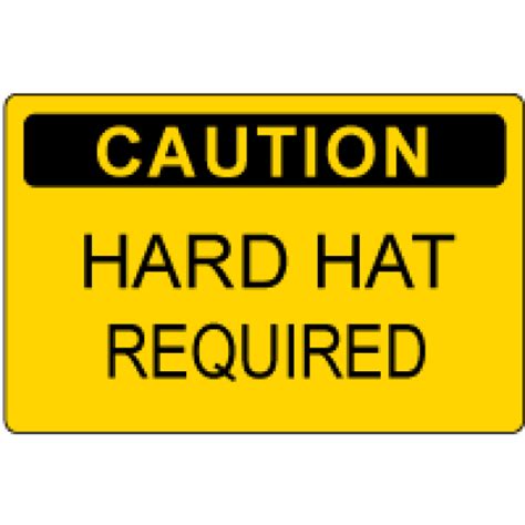 Osha Safety Sign Caution Hard Hat Required