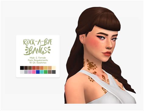 Sims 4 Bangs Maxis Match Hd Png Download Kindpng