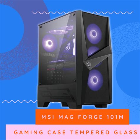 Msi Mag Forge 101m Gaming Case Tempered Glass Quadra Computer