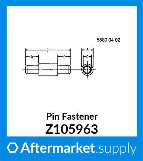 Z105963 Pin Fastener Fits John Deere Aftermarketsupply