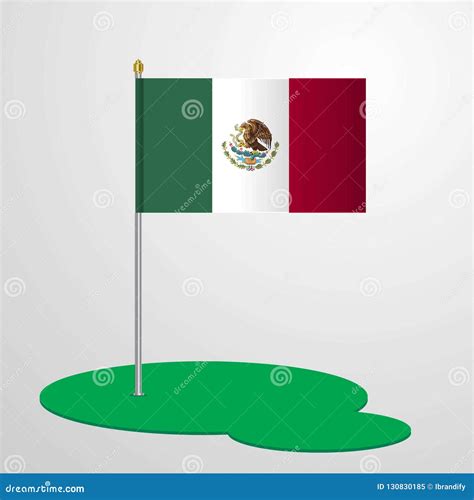 Asta De Bandera De México Ilustración Del Vector Ilustración De México