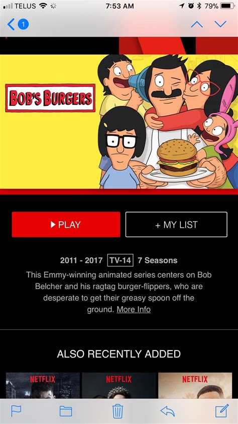 There is a lot of anime on netflix and a lot of it i didn't see when airing cause there wasn't another legal way to watch it. Bob's Burgers Is on Canadian Netflix. 2018 is going to be ...