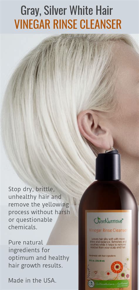 Vinegar Rinse Cleanser | Shampoo for gray hair, Silver ...