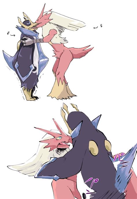 Rule 34 Avian Bird Blaziken Chicken Duo Empoleon Female Feral Galliform Gallus Genus Hi Res