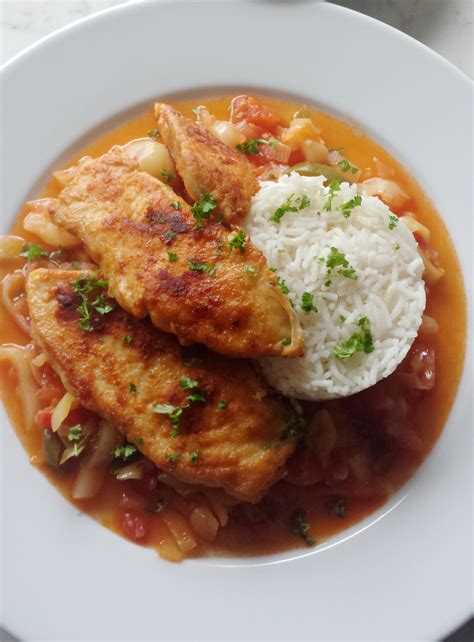 Want to use rice basmati cooked white in a meal? 360 calorie dinner - chicken breast with peppers (lecsó ...