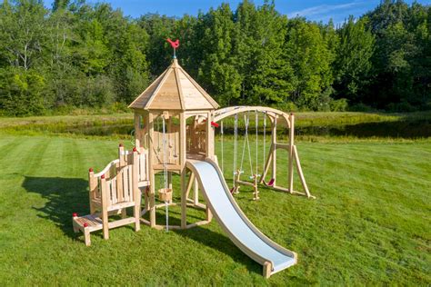 Serendipity 394 Wooden Swing Set And Outdoor Playset Cedarworks Playsets